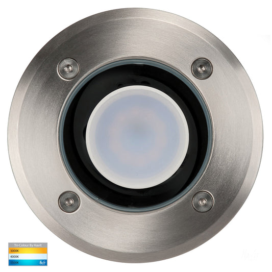 In-Ground Uplighter Round, 120mm 316 Stainless Steel Face 