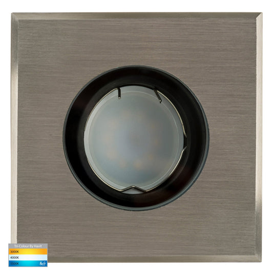 Adjustable In-Ground Uplighter Square 108mm 316 Stainless Steel Face