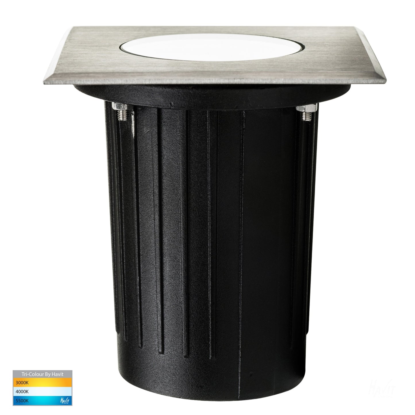 Adjustable In-Ground Uplighter Square 108mm 316 Stainless Steel Face