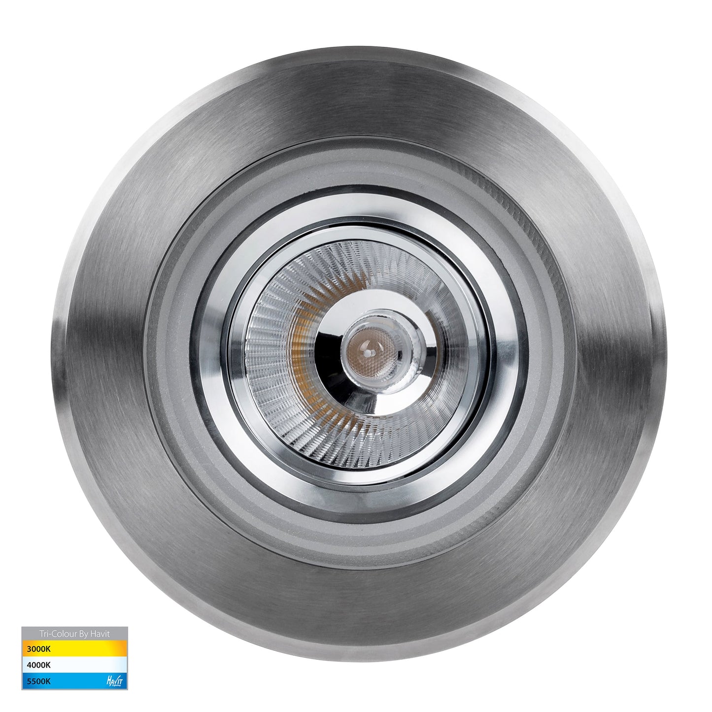 Adjustable In-ground Uplighter Round 230mm 316 Stainless Steel Face