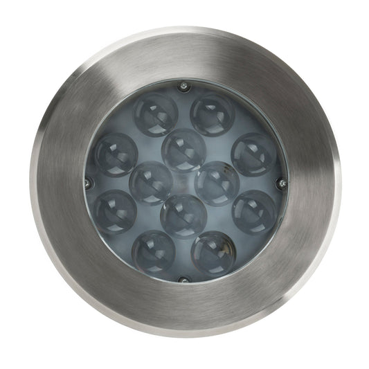 In-Ground Uplighter Round, 210mm Face, 316 Stainless Steel