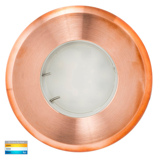 Ollo Copper Tri Colour LED Step Or Inground Light