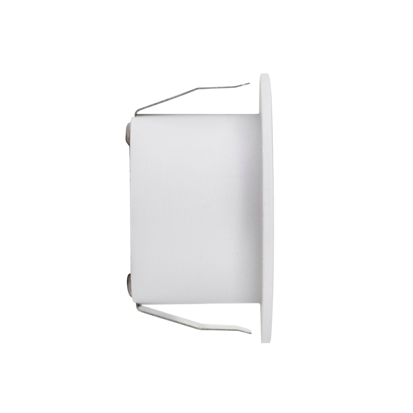 Mini Recessed Round Step Light White Aluminium