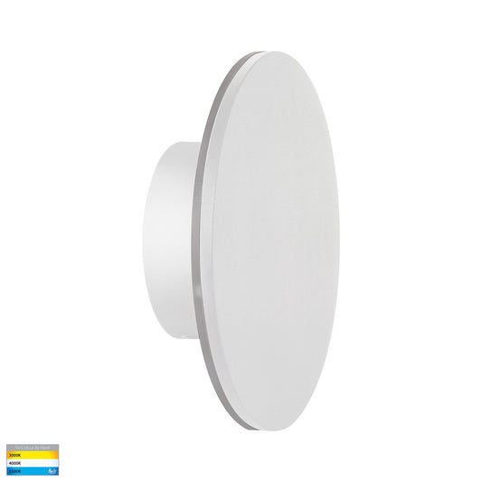 White 200mm Surface Mounted Round Disc Wall Light 