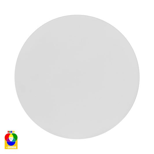 White 250mm Surface Mounted Round Disc Wall Light