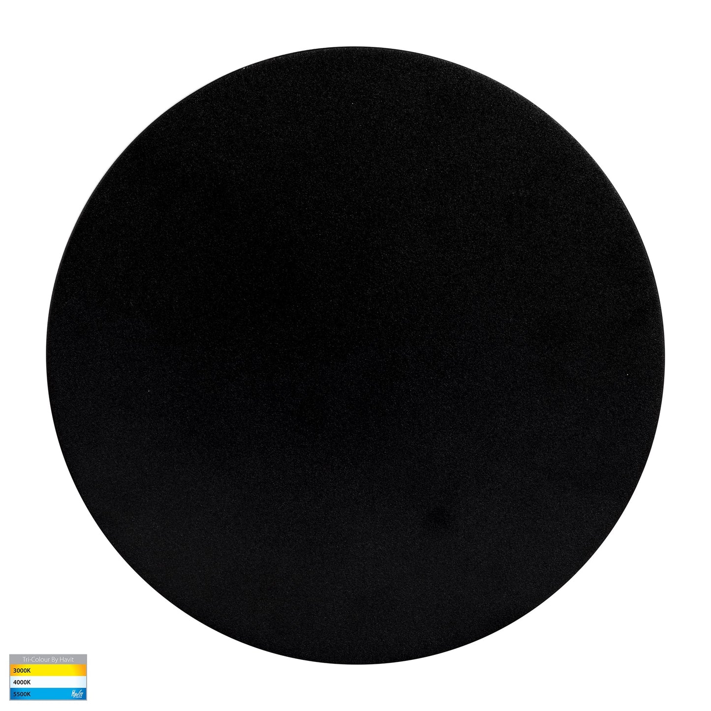Black 250mm Surface Mounted Round Disc Wall Light 