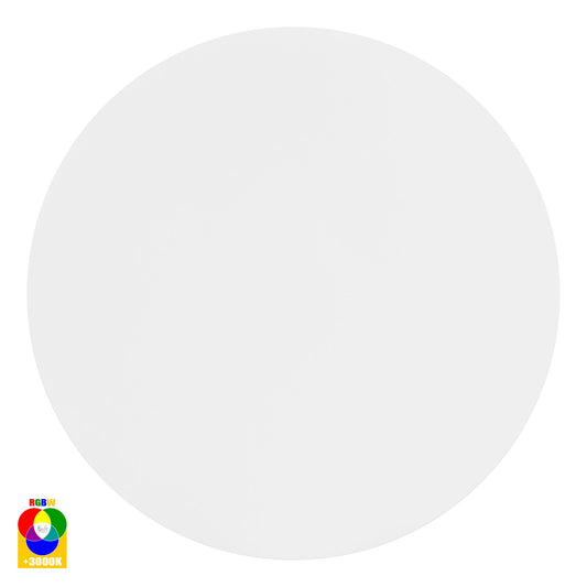 White 300mm Surface Mounted Round Disc Wall Light