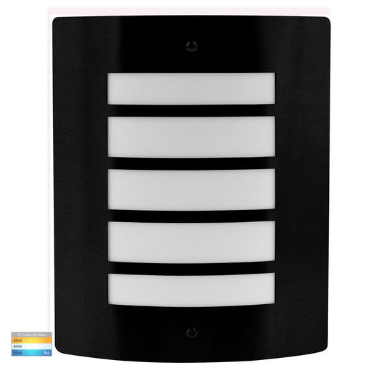 Black Stainless Steel Marine Grade 316 Mask Wall Light Five Slots with Opal Diffuser