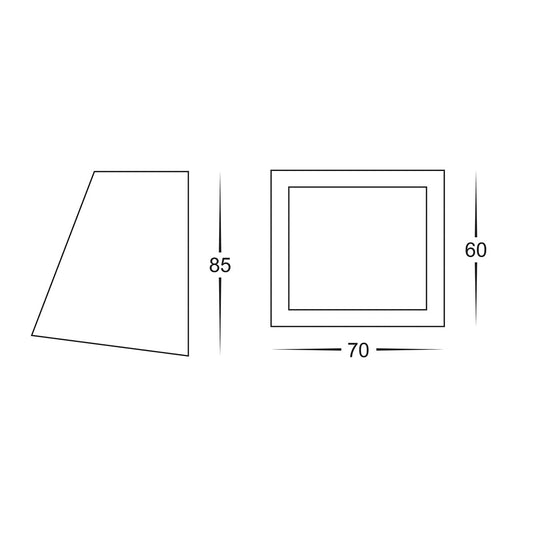 Square Mini Wall Wedge 316 Stainless Steel
