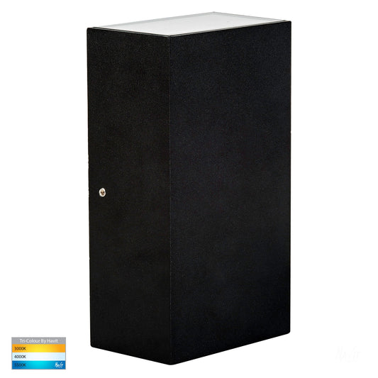 Up & Down Square Wall Light Black HV3634t-Blk