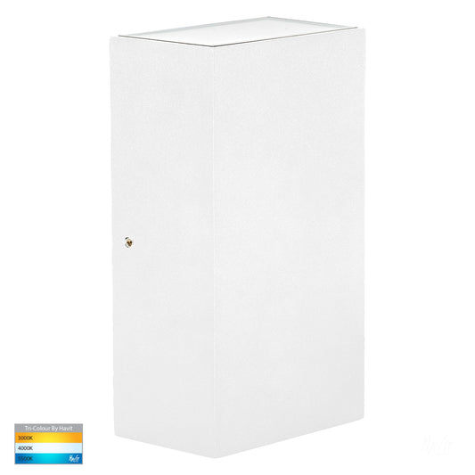 Up & Down Square Wall Light White HV3634t-Wht