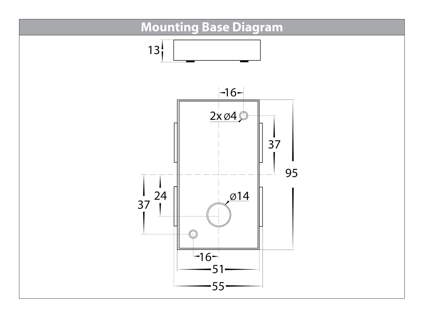 Up & Down Wall Light Black HV3635t-Blk