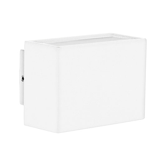 Mini Up & Down Square Wall Light White