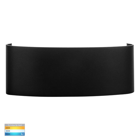 Up & Down Round Wall Light Black
