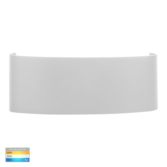 Up & Down Round Wall Light White