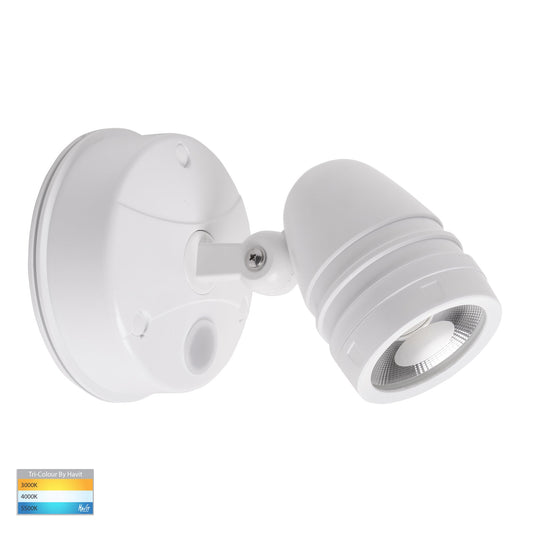 White Single Adjustable Wall Light with Sensor
