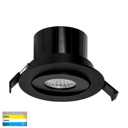 Black Tilt Downlight 90mm Cutout