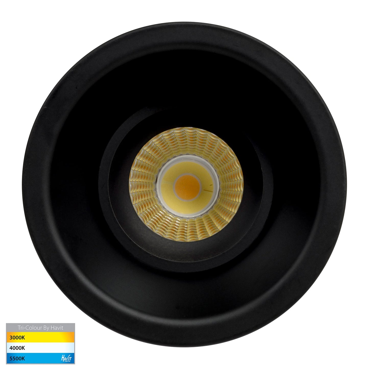 Black Deep Fixed Downlight 76mm Cutout