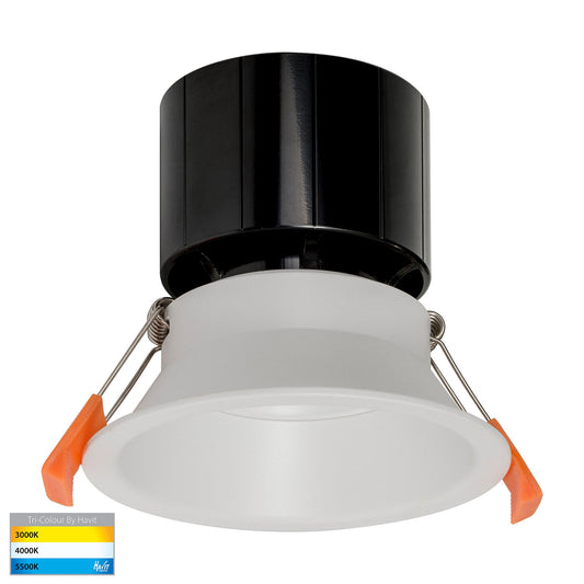 White Deep Fixed Downlight 90mm Cutout