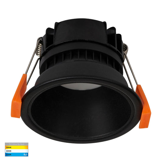 Black with Black Insert Fixed Downlight 76mm Cutout