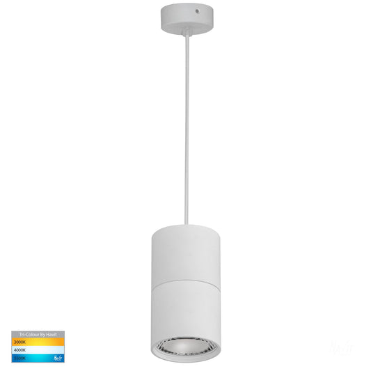 White Round Single Pendant