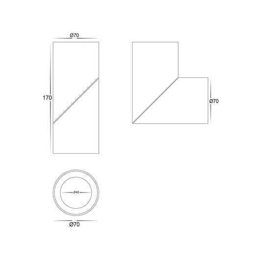 Black Surface Mounted Rotatable Round Downlight