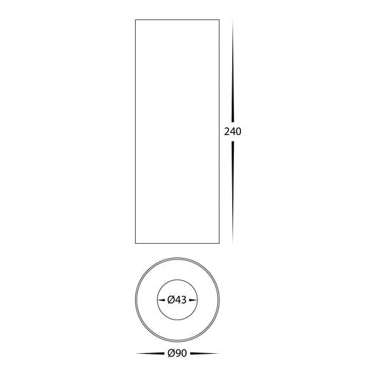 Black Surface Mounted Round Downlight
