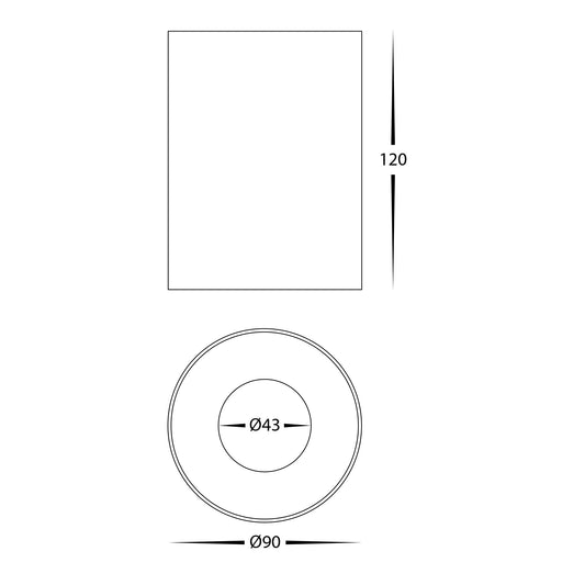 Black Surface Mounted Round Downlight