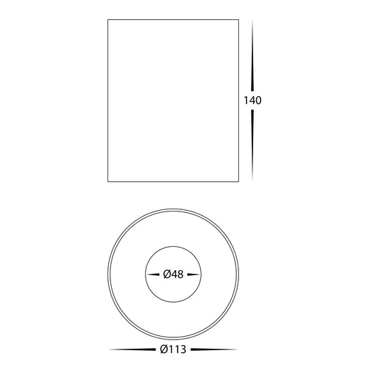 Black Surface Mounted Round Downlight