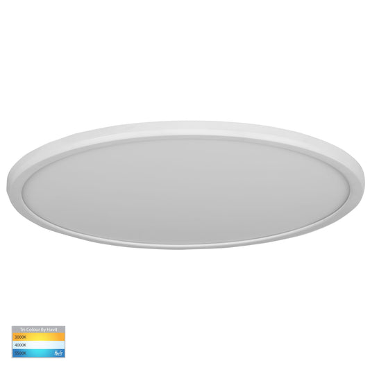 White Dimmable 500mm Surface Mounted Slim Oyster Light