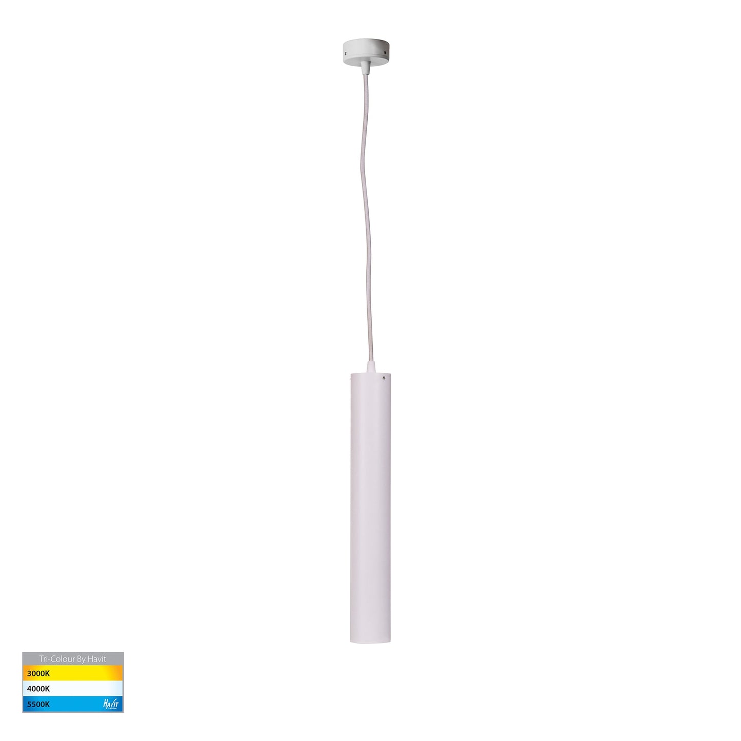 White 60mm Cylinder Pendant Light