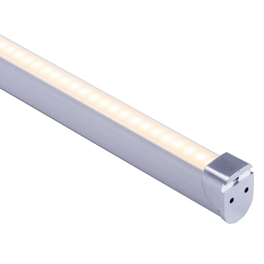 Wardrobe Aluminium Profile with Standard Diffuser per metre Supplied with 2x mounting clips per metre + 2x end caps per length