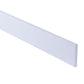 White Slim Square Aluminium Profile with Standard Diffuser per metre - Supplied with 2x end caps per length 