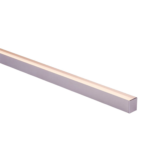Deep Square Aluminium Profile with Standard Diffuser per metre - Supplied with 2x end caps per length 