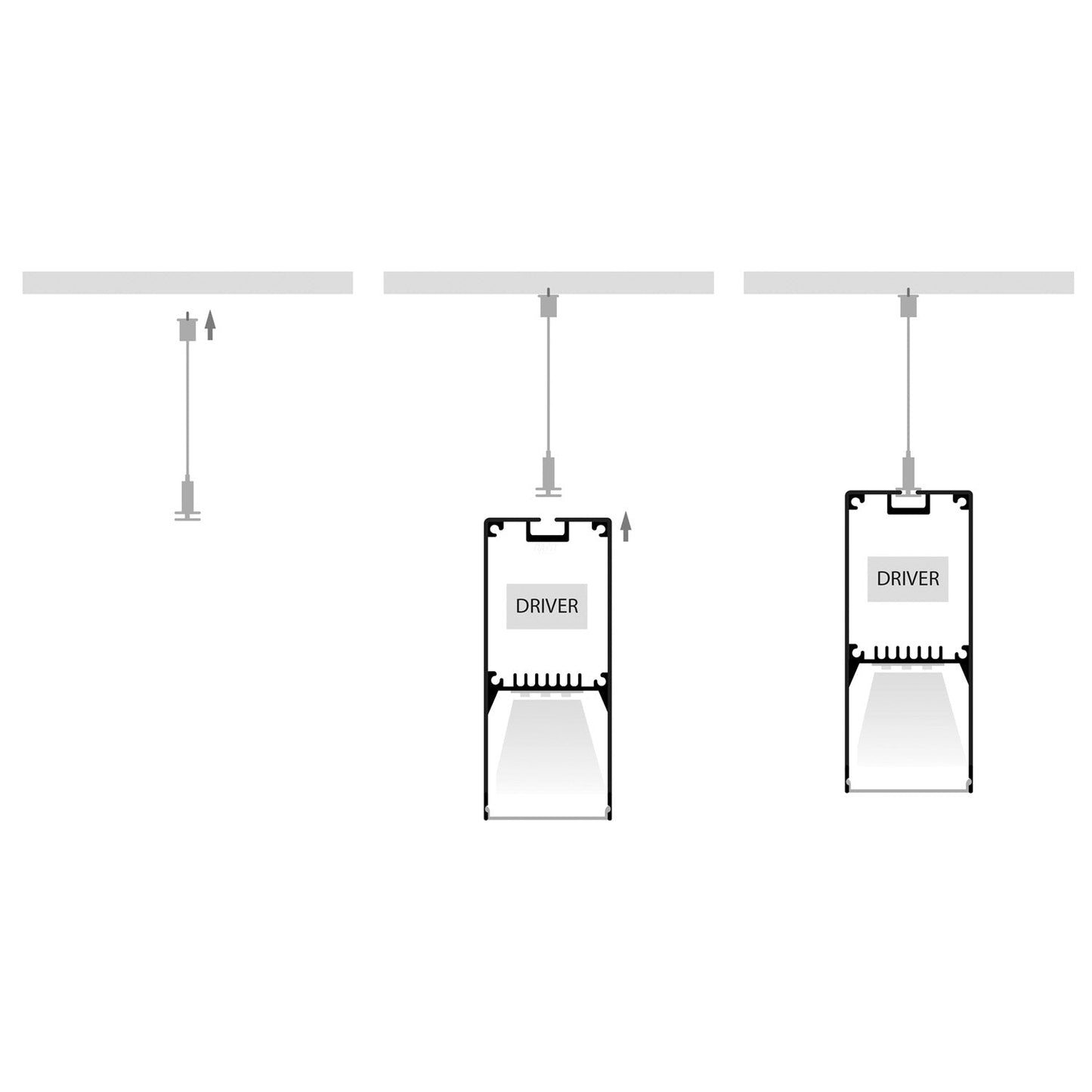Hv9693-3890-Wht - White Deep Square Aluminium Profile
