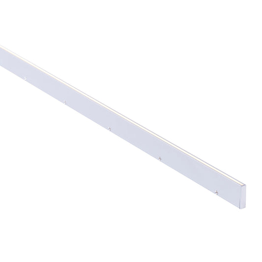 Side Mounted Aluminium Profile with Standard Diffuser per metre - Supplied with 2x end caps per length