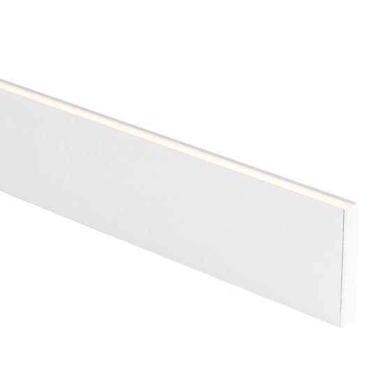 White Up & Down Side Mounted Aluminium Profile with Standard Diffuser per metre Supplied with 2x mounting clips per metre + 2x end caps per length 
