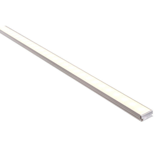 Aluminium Profile with Standard Diffuser per metre - Supplied with 2x end caps per length 