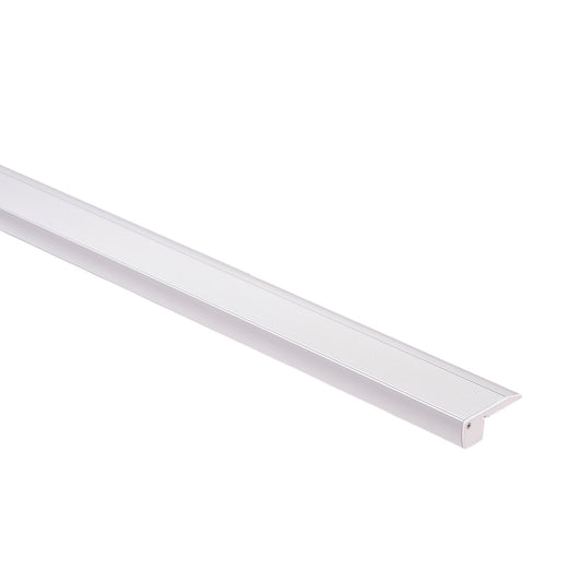 Aluminium Step Tread Profile with Standard Diffuser per metre - Supplied with 2x end caps per length