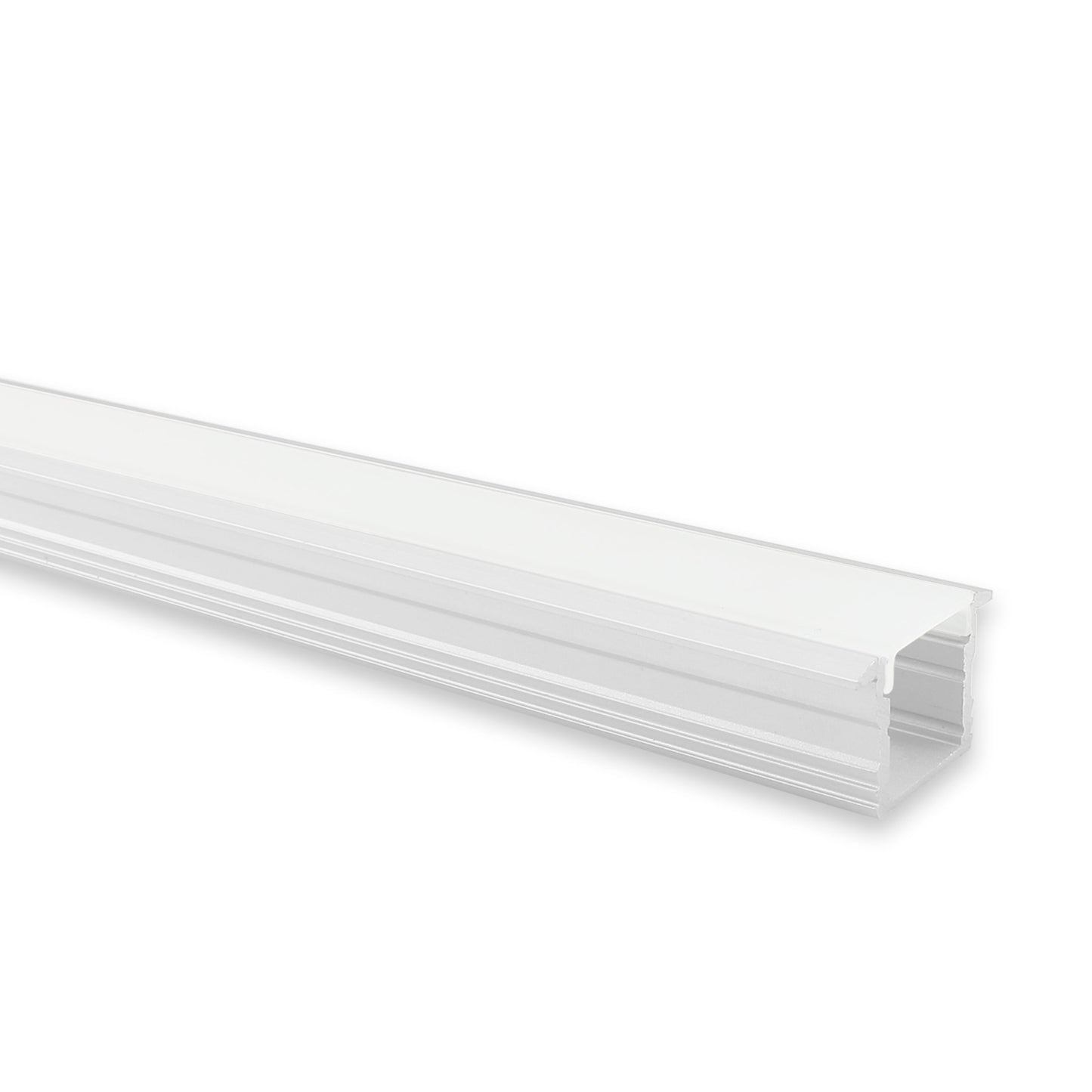 Deep Winged Square Aluminium Profile with Standard Diffuser - Kit - 2 Metre length