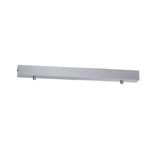 500mm Surface Mounted Rectangular Canopy Satin Chrome 