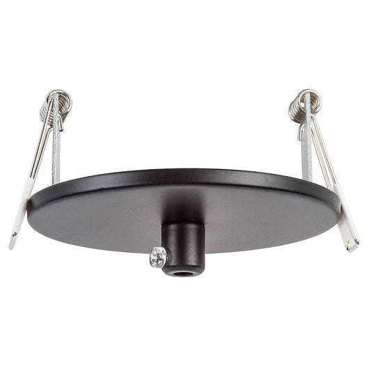 100mm Recessed Round Canopy Black 90mm Cutout 