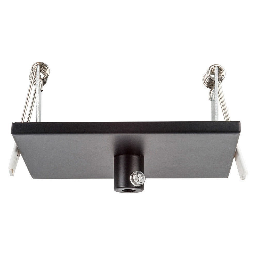 100mm Recessed Square Canopy Black 90mm Cutout