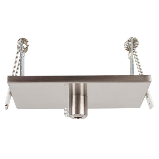 100mm Recessed Square Canopy Satin Chrome 90mm Cutout