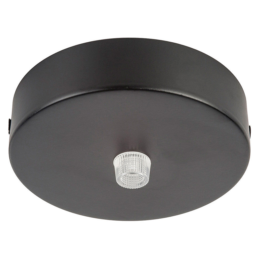100mm Surface Mounted Round Canopy Black