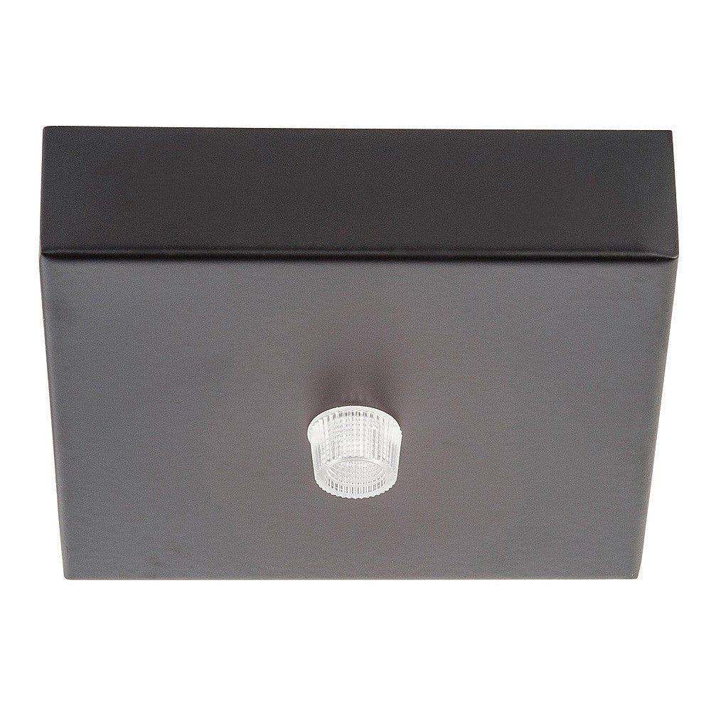 100mm Surface Mounted Square Canopy Black