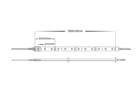 9.6W 3528 Strip Lighting - IP54 / 10 Metre Roll