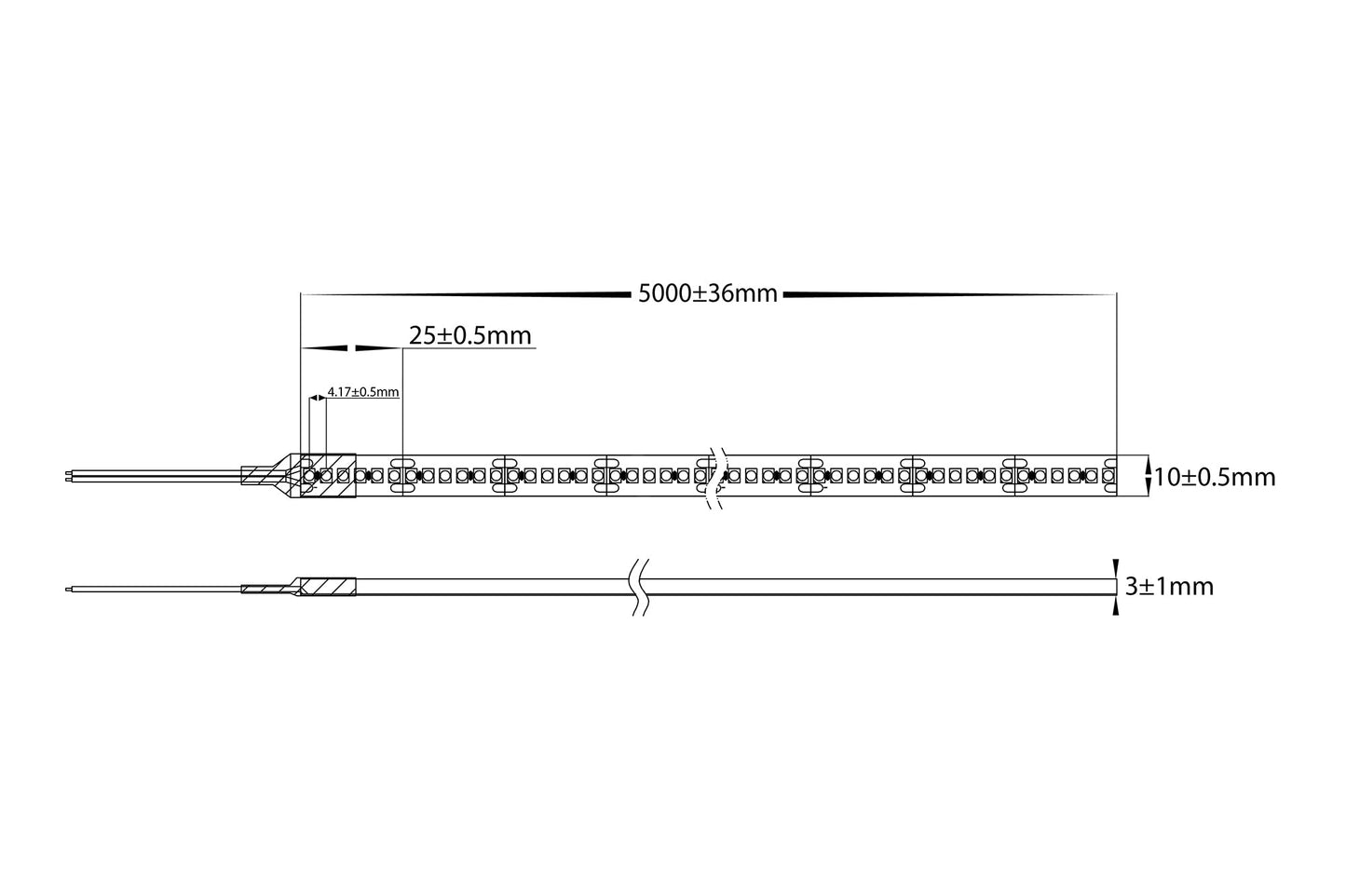 19.2w 3528 Strip Lighting - Ip54 / Metre HV9723-Ip54-240-5k-1