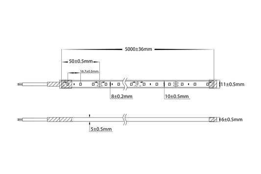 4.8W 3528 Strip Lighting - IP67 / 10 Metre Roll