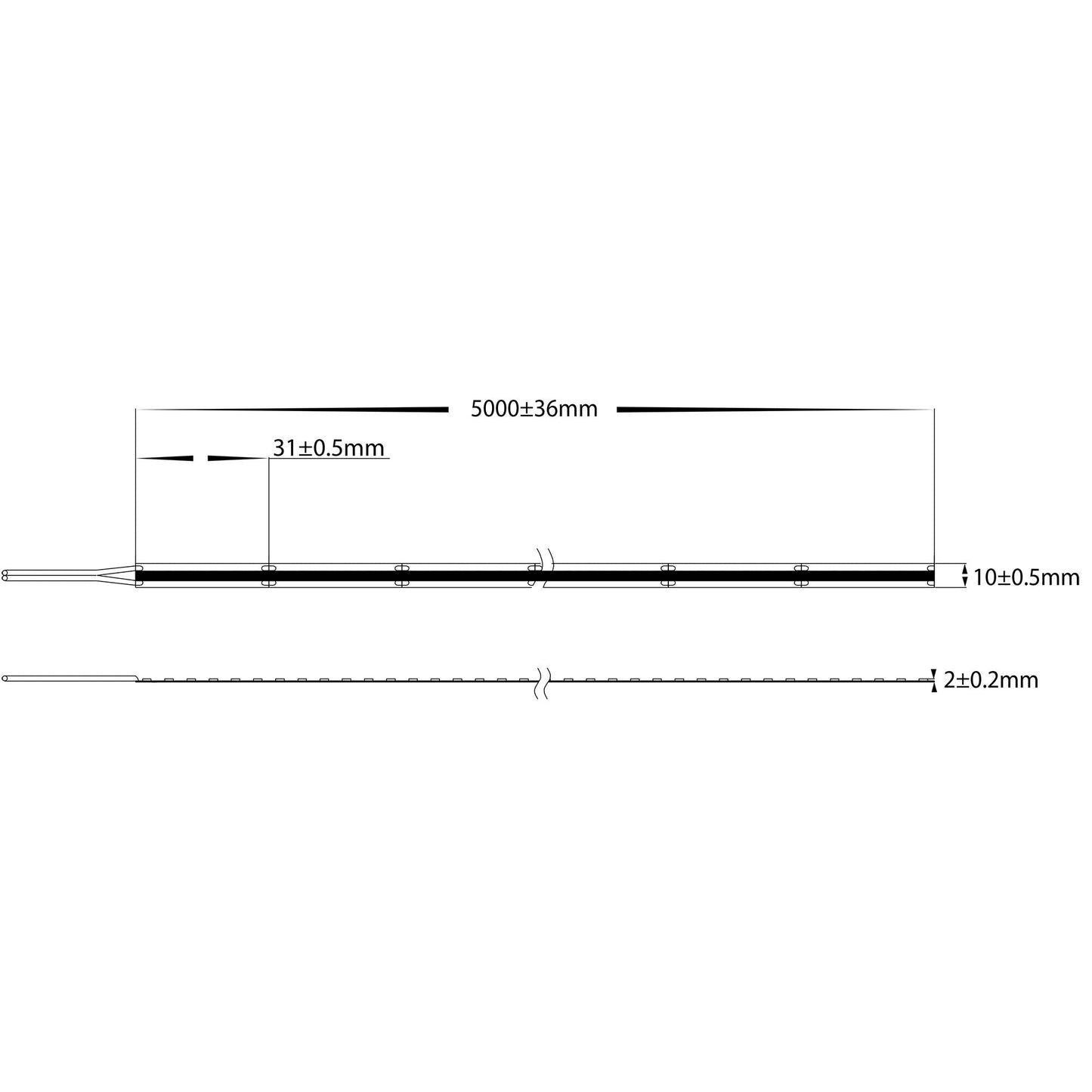 10W COB Strip Lighting - IP20 / 30 Metre Roll